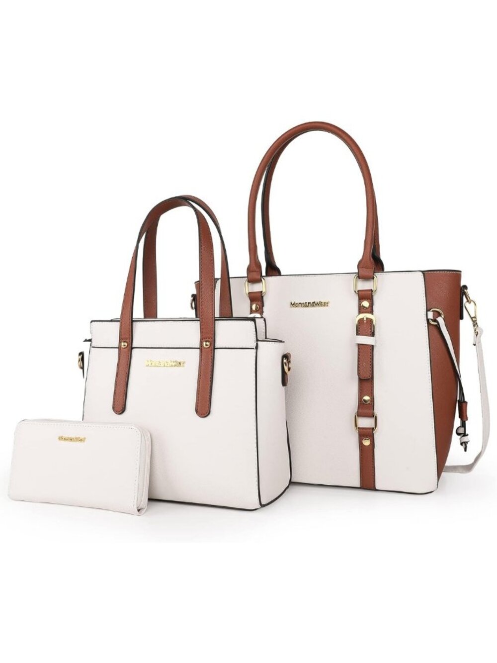 Stylish 3PCS Women's Tote Bag, Wallet & Shoulder Satchel Handbag Set